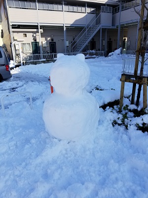 東京都西東京市、Ｋ株式会社様Ｍアパート、施工後　雪だるま（耳付き）