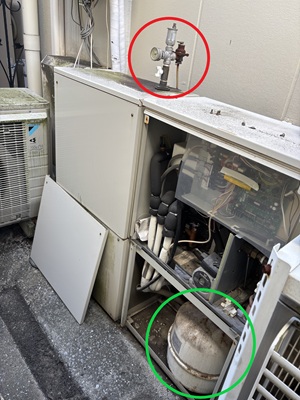 東京都世田谷区F様、三菱のエコヌクール、熱交換ユニットのVEH-712HCU-M3