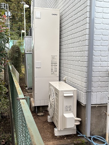 東大和市S様の交換工事後、長府製作所のEHP-3705AX