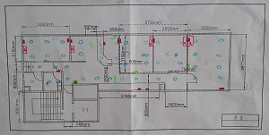 Before　東京都渋谷区　テナント工事、ダウンライト図面