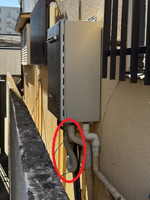 東京都小平市U様の交換工事後、ノーリツのガスふろ給湯器、GT-C2472SAW-1