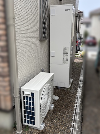 千葉県印西市A様の交換工事後、長府製作所のエコキュート、EHP-3705AZPS