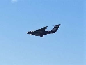 狭山市上空を飛んでいた飛行機